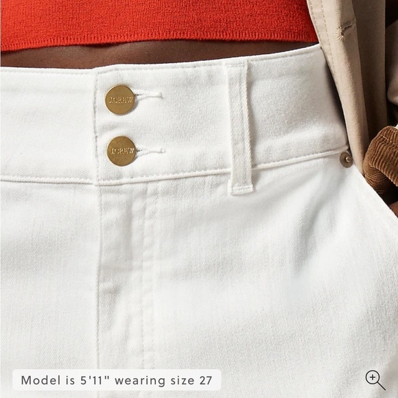 J crew white Tall slim-wide jean with stacked buttons - Picture 2 of 5